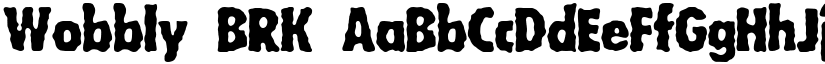 Wobbly BRK font