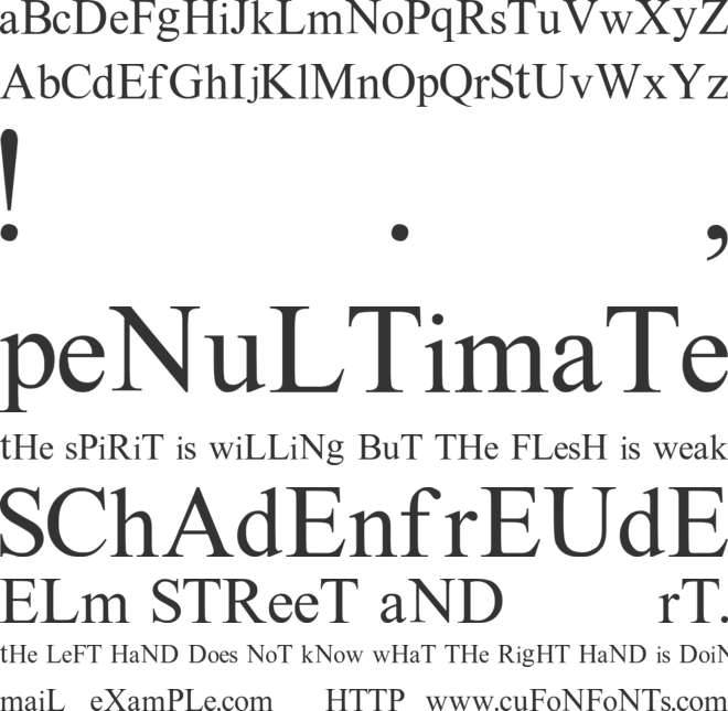 Instant Message Freak font preview