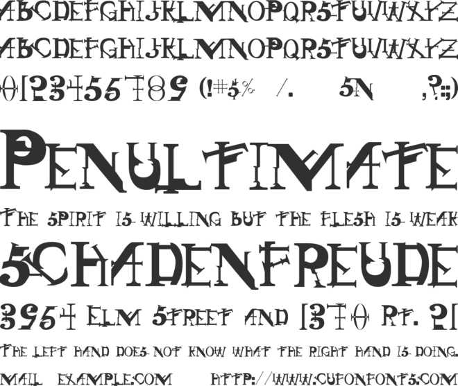 Singothic font preview