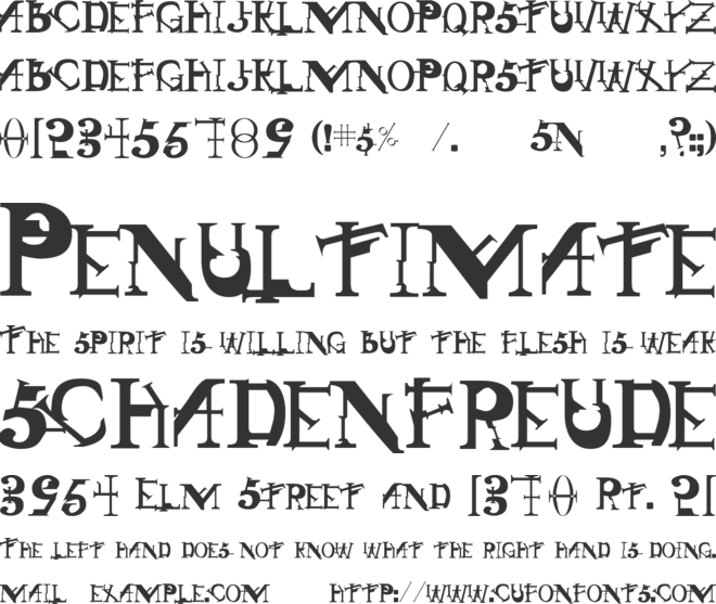 Singothic font preview