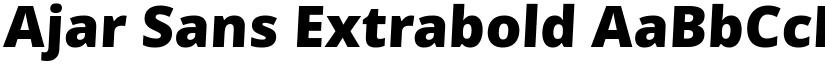 Ajar Sans Extrabold font
