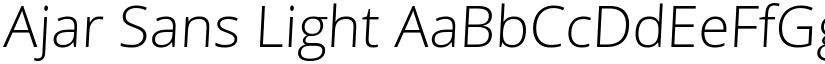 Ajar Sans Light font