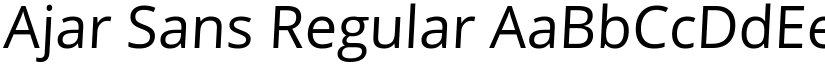 Ajar Sans Regular font