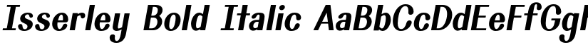 Isserley Bold Italic font