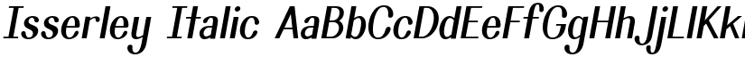 Isserley Italic font