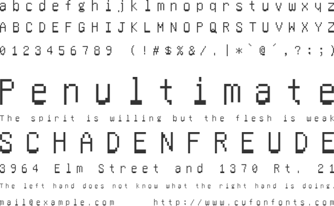 Vistaso font preview