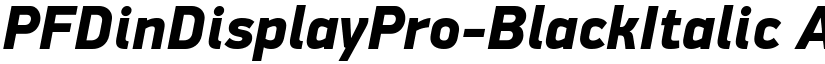 PFDinDisplayPro-BlackItalic font