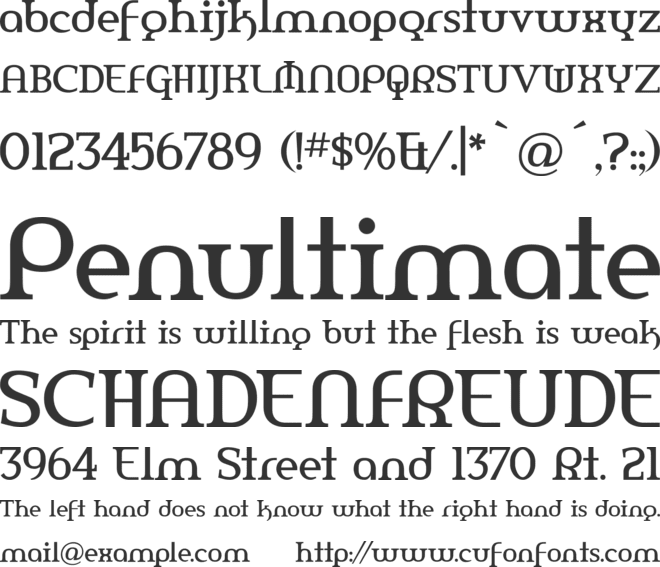 Amerika font preview