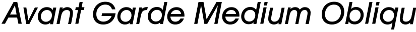 Avant Garde Medium Oblique BT font