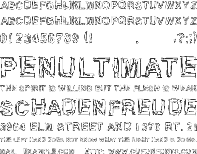 Inch 75 font preview