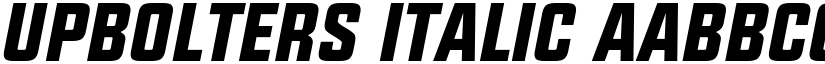 UPBOLTERS Italic font