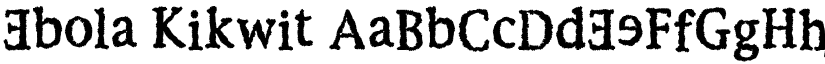 Ebola Kikwit font