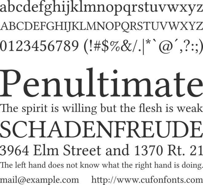 Linux Libertine O font preview