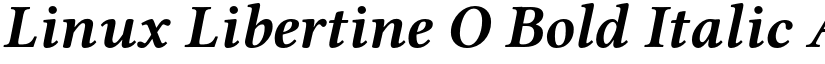 Linux Libertine O Bold Italic font