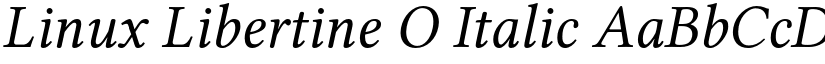 Linux Libertine O Italic font