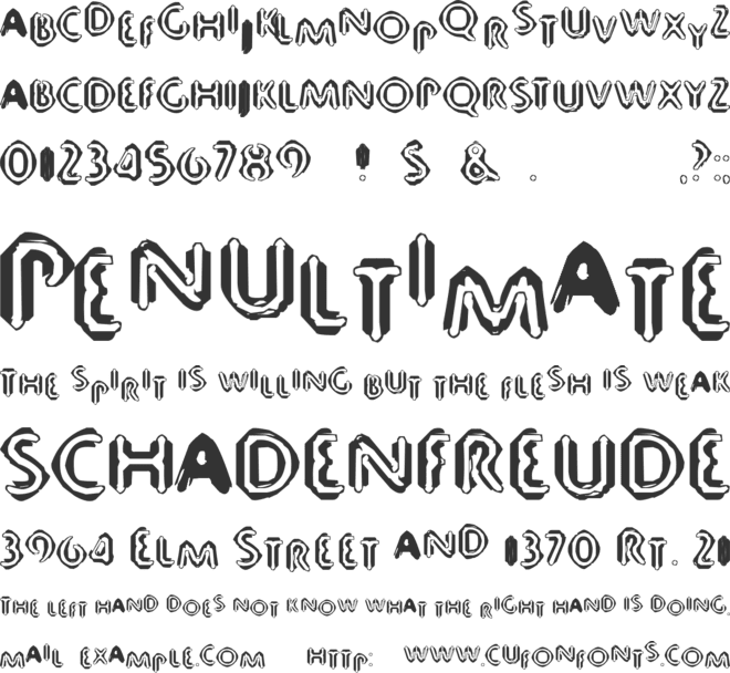 80 Decibels font preview