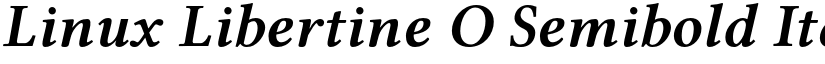 Linux Libertine O Semibold Italic font
