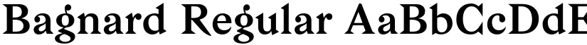 Bagnard Regular font
