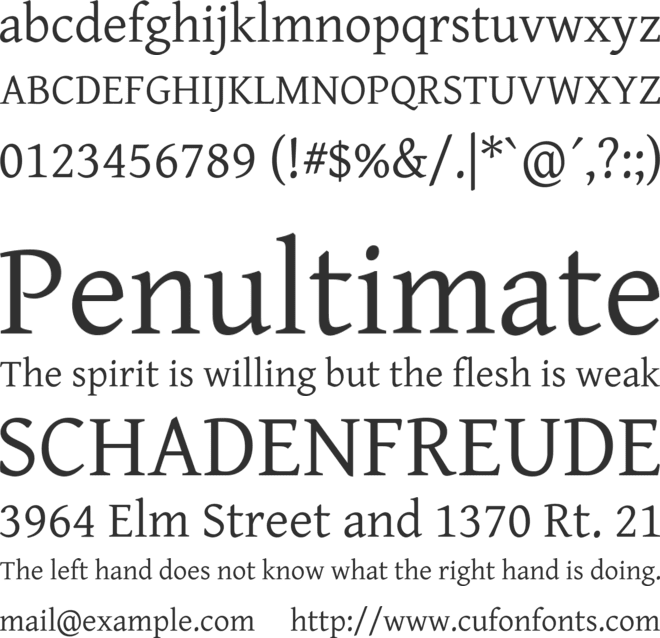 Gentium Plus font preview