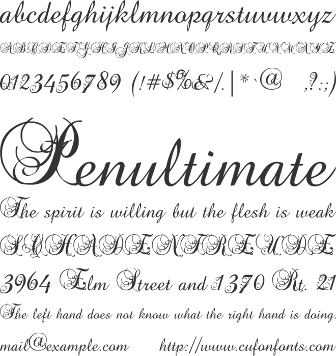 Precious font preview