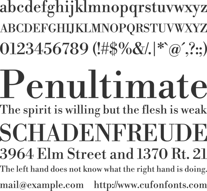 Libre Bodoni font preview