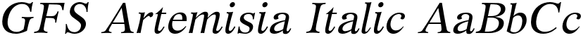 GFS Artemisia Italic font