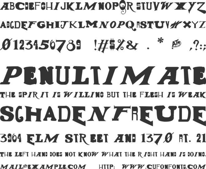 Gun Show font preview