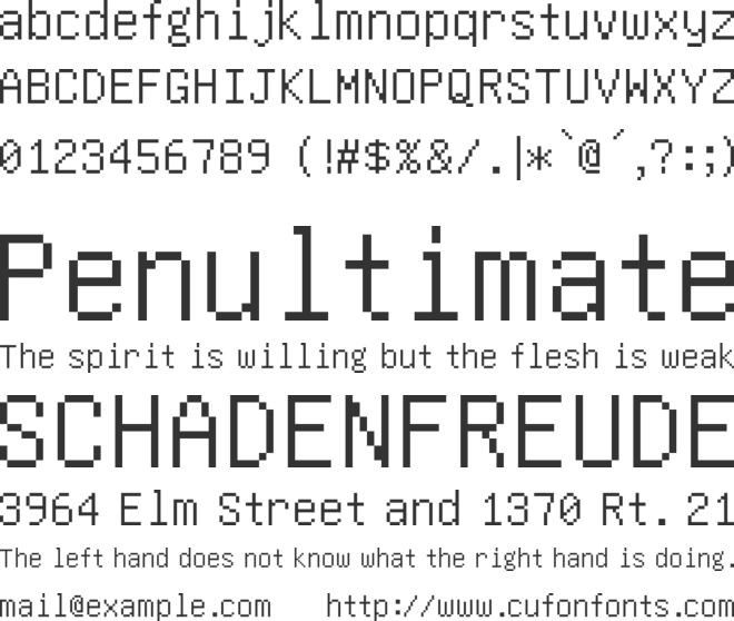 NewTieng font preview