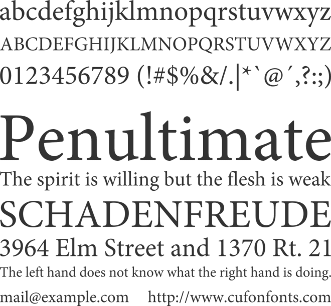 Minion Pro font preview