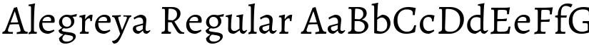 Alegreya Regular font