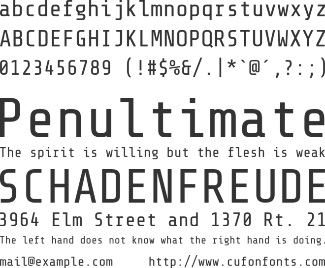 Share-TechMono font preview