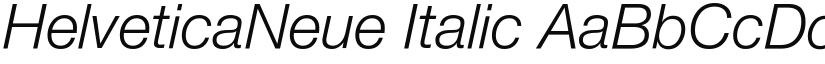 HelveticaNeue Italic font