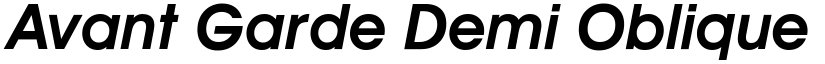 Avant Garde Demi Oblique BT font