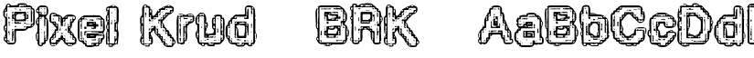 Pixel Krud (BRK) font
