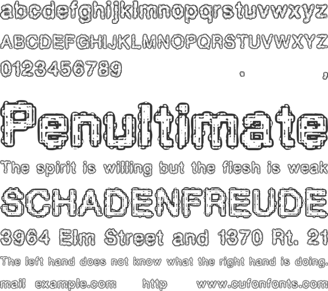 Pixel Krud font preview