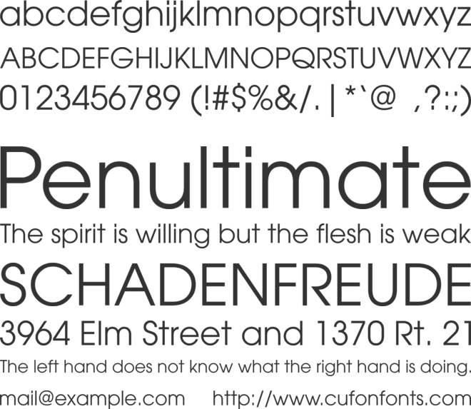 UTM Avo font preview