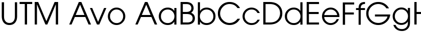 UTM Avo font