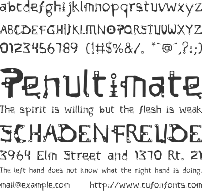 Subamera font preview