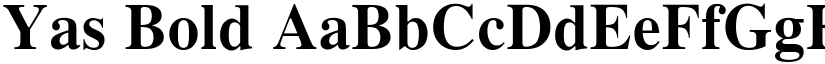 Yas Bold font
