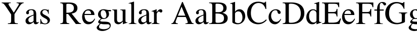 Yas Regular font