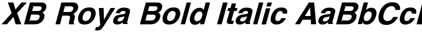 XB Roya Bold Italic font