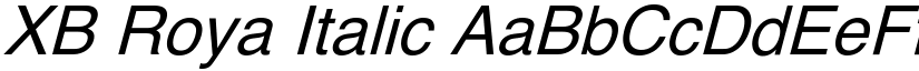 XB Roya Italic font