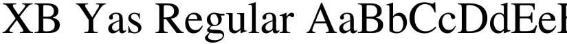 XB Yas Regular font
