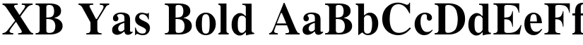 XB Yas Bold font