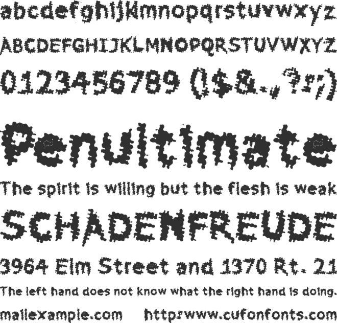 Sewer Sys font preview