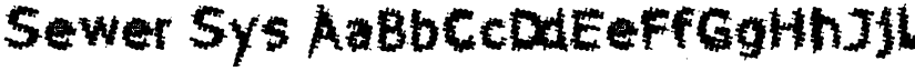 Sewer Sys font