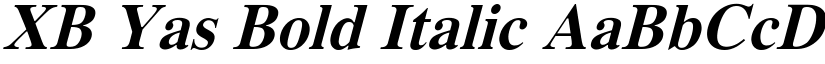 XB Yas Bold Italic font