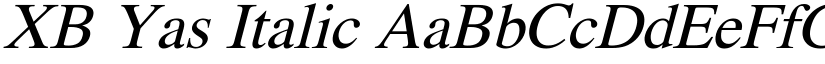 XB Yas Italic font
