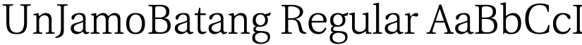 UnJamoBatang Regular font