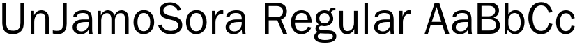 UnJamoSora Regular font